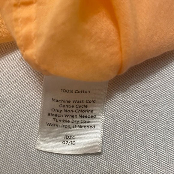 Vintage Talbots Semi Sheer Blouse Peach Ruffled
Button Front Cotton Top Size 14 - Picture 14 of 14